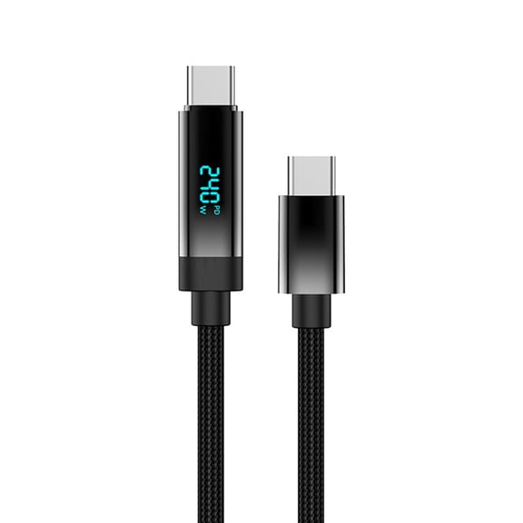 Digital Display USB C to USB C Cable 240W Fast Charging & Data Transfer 480Mbps for Smartphones Tablets Laptops