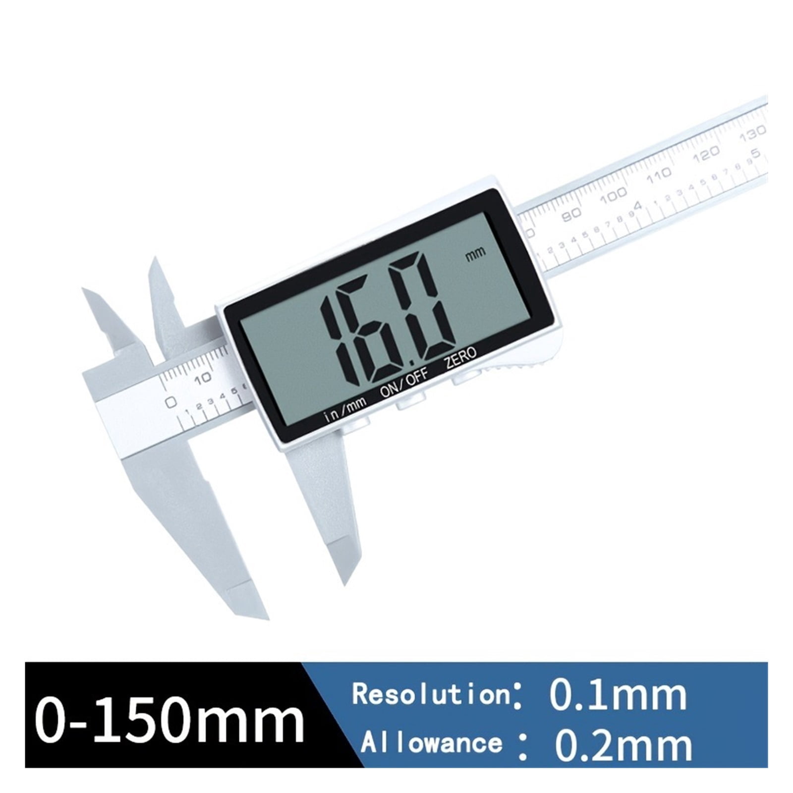 Digital Display Vernier Caliper, 0-150mm Full Screen Plastic Caliper, Series Cultural And Entertainment Jewelry Measuring Ruler