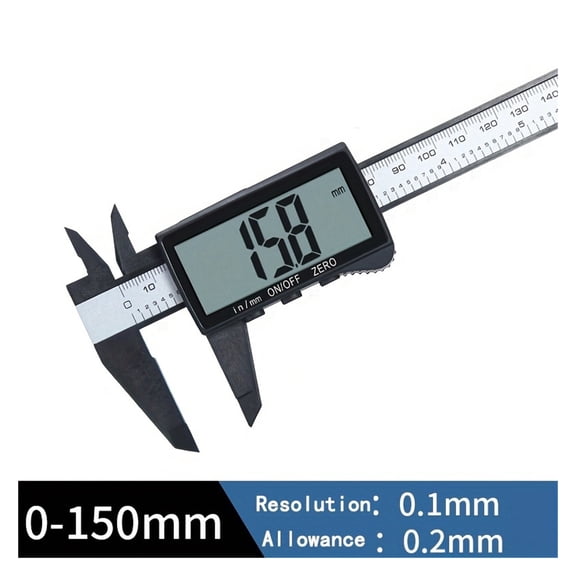 Digital Display Vernier Caliper, 0-150mm Full Screen Plastic Caliper, Series Cultural And Entertainment Jewelry Measuring Ruler