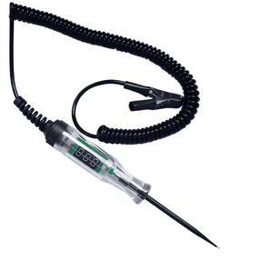 Digital Display Voltage Tester, DC 3-120V Automotive Circuit Analyzer, Electrical Current Diagnostic Tool with Accurate LED Readout, Spring Wire, Alligator Clip, Black Clear Pen