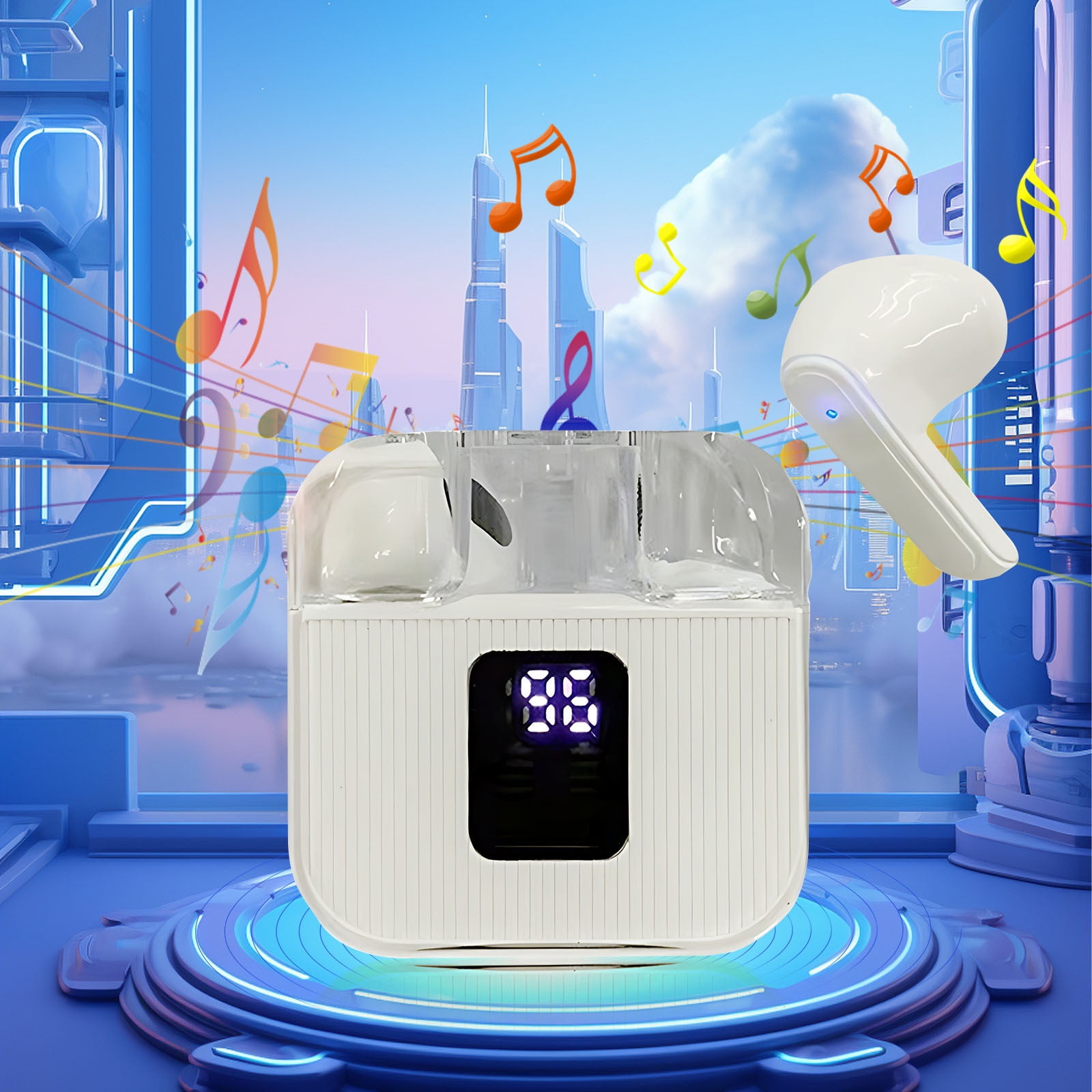 Digital Display Wireless Bluetooth Headset Highvalue High Sound