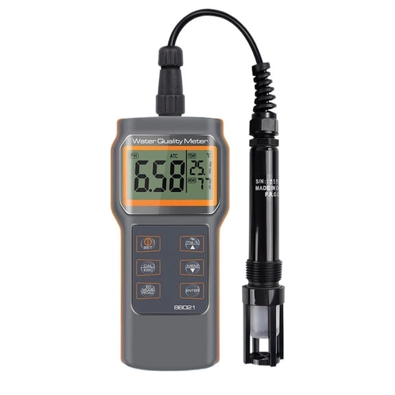Digital Dissolved Oxygen Detector Oxygen Content Meter PH Tester Water Quality Tester Hydroponics Aquaculture Analyzer
