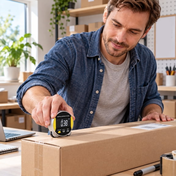 Digital Distance Measuring Wheel with Lcd Display and Inch/Mm Conversion, Single Piece, Yellow and Black, for Floor and Carpet Measurement, Rolling Tape Measure Wheel