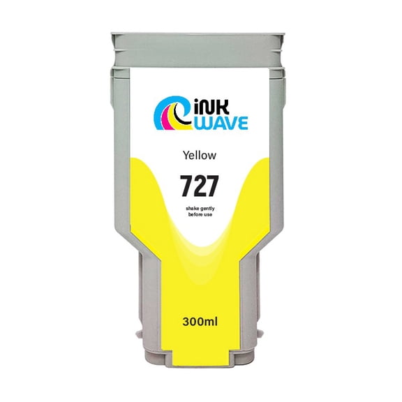 InkWave Compatible Replacement Ink Cartridge for HP 727, 300 mL - Yellow