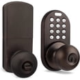 thumbnail image 1 of Digital Door Knob Lock with Electronic Keypad, Oil Rubbed Bronze, Keypad Lockable, 1 of 6