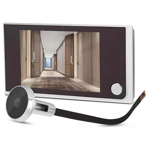 Digital Door Peephole Camera With 3.5 Inch LCD Screen, Wide Angle IR View, Apartment Door Viewer, Battery Powered, Simple Setup, Low Light Capable