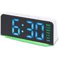 thumbnail image 1 of Digital Dual Alarm Clock with Night Light, Day of Week, Temperature, Dimmable, Snooze,12/24H for Bedroom White Green, 1 of 7