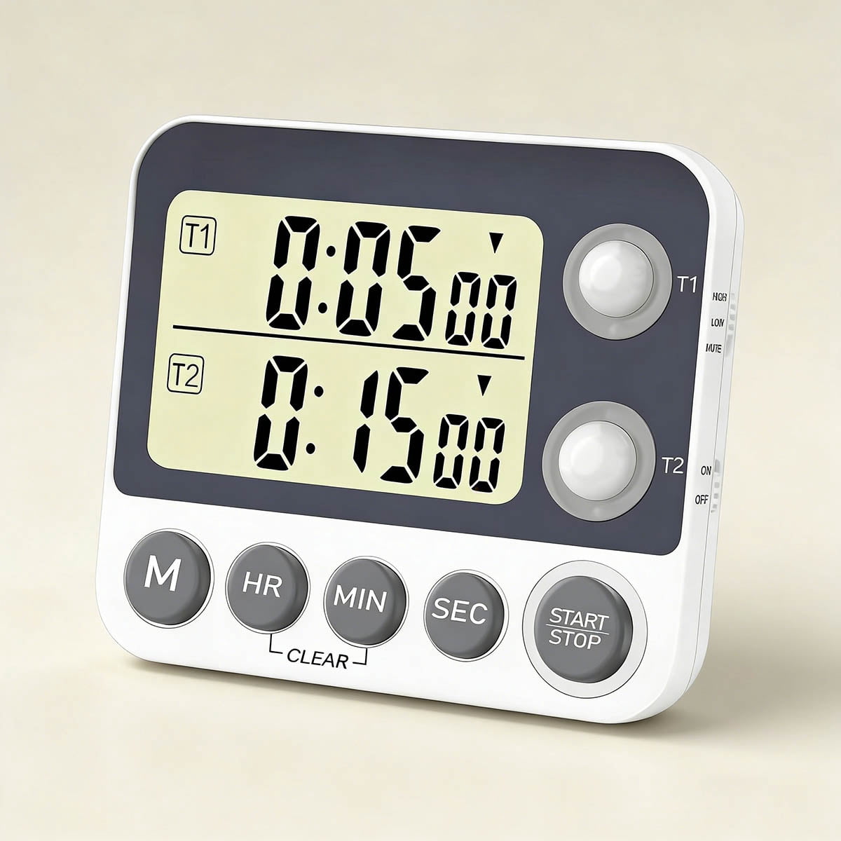 Digital Dual Kitchen Timer with Magnetic Back & Memory Presets ...
