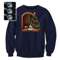 thumbnail image 1 of Digital Dudz Adult Moving Snow Globe Ugly Christmas Sweater, Blue, 1 of 4