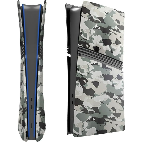 Digital Edition Cover Plates for PS5 Pro Console, Shell Panels Compatible with PlayStation 5 Pro Accessories Protective Replacement Faceplate (Camouflage)