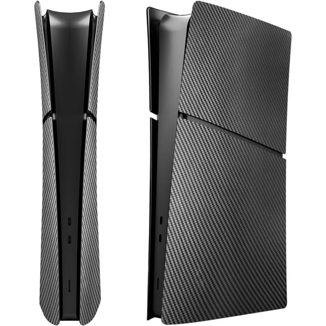 Digital Edition Cover Plates for PS5 Slim Console, Shell Panels Compatible with Playstation 5 Slim Accessories Protective Replacement Faceplate (Carbon Fiber)
