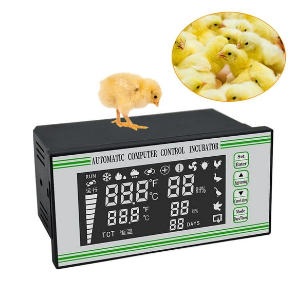 Digital Egg Incubator Automatic Temperature Humidity Controller Thermostat Digital Egg Incubator Controller Automatic Humidity Sensor Thermostat XM-18S