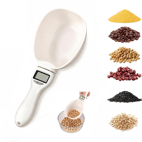 Digital Electric Measuring Spoon Scale, High Accuracy Kitchen Food Scale with LED Screen, Multi-Unit Weight Measuring Tool, Removable Handle Design for Home Cooking and Baking