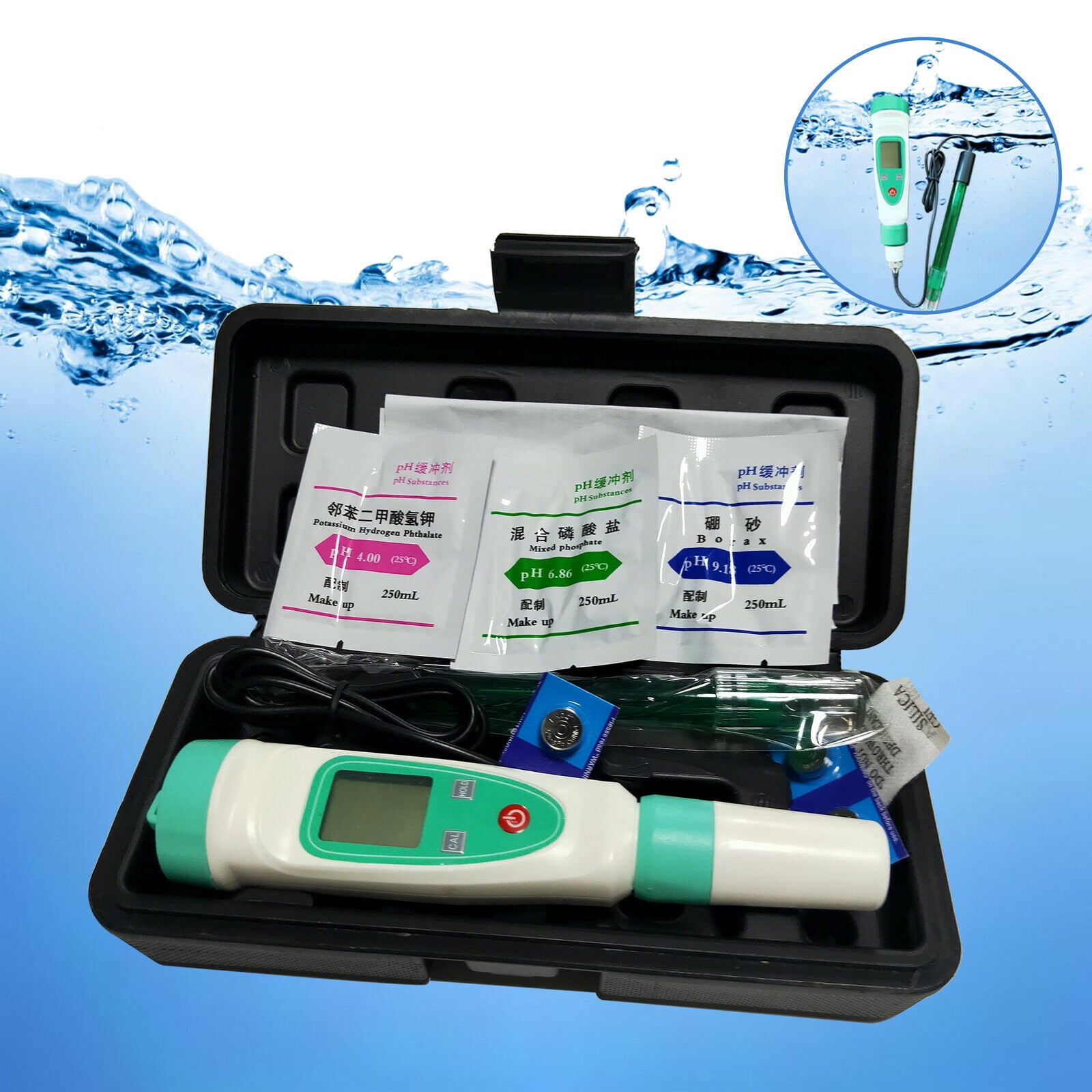 Digital Electric PH Meter LCD Tester 0.114 PH Aquarium Water Pocket PH