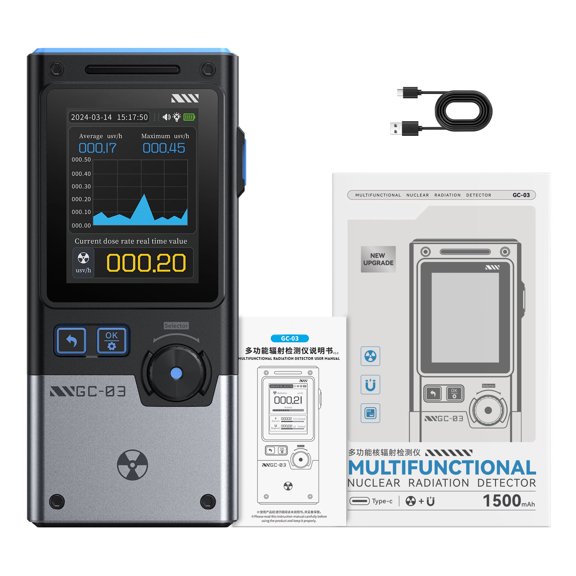 Digital Electromagnetic Radiation Analyzers with Shaking Light Sound Alarms Triple Skill Detection Device for Safety