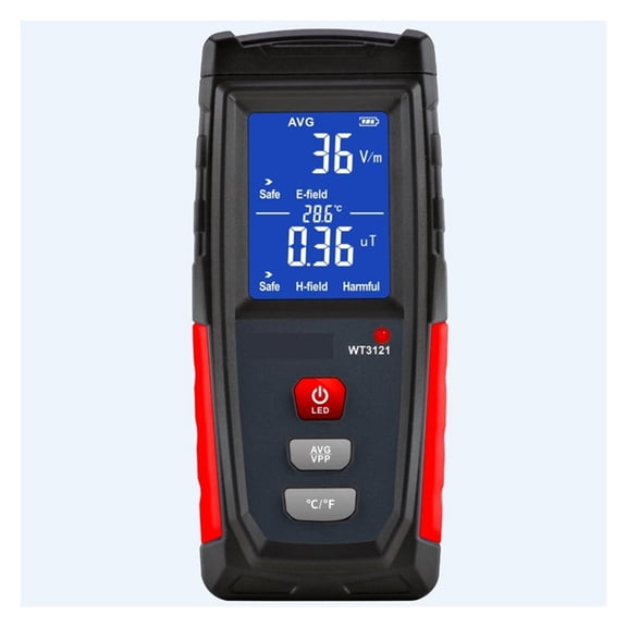 Digital Electromagnetic Radiation Detector LCD Electric Magnetic Field EMF Meter 5Hz-3500MH Frequency Tester Indicator ,Portable