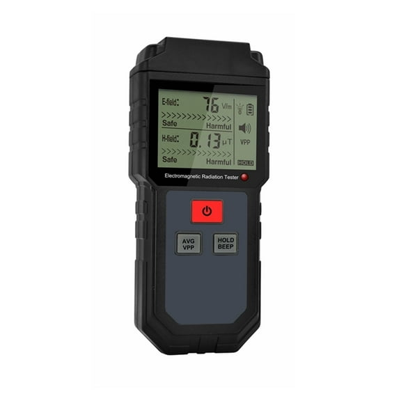 Digital Electromagnetic Radiation Detector Sensor LCD Indicator Data Lock EMF Meter Electric Magnetic Field Frequency Tester ,Portable