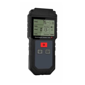 Digital Electromagnetic Radiation Detector Sensor LCD Indicator Data Lock EMF Meter Electric Magnetic Field Frequency Tester , Readable