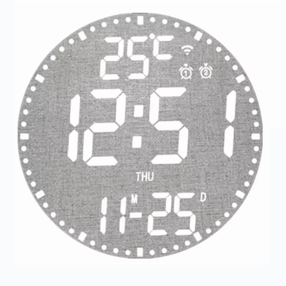 Digital Electronic Clock Calendar Wall Clock Living Room Decoration Wall Hanging Colorful Intelligent Clocks,B
