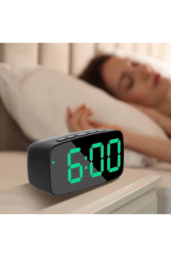 Digital Electronic Clock LED Display Electronic Clock Stereo Digital Display Snooze Alarm Clock 12/24H Switching Temperature Display Gifts For Womem/Men Of The Day
