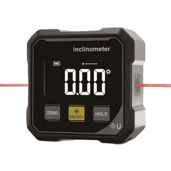 Digital Electronic Level and Angle Gauge Ideal for Woodworking and Construction Projects Featuring Four Sided Strong Magnetism Cube Inclinometer with Backlight