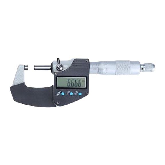 Digital Electronic Micrometer For 0.001mm Accuracy, LCD Display Inch Metric Conversion, Hardened Alloy Tips, Three-Button Operation, Mechanical Scale Backup For Industrial Measurement(0-25mm)