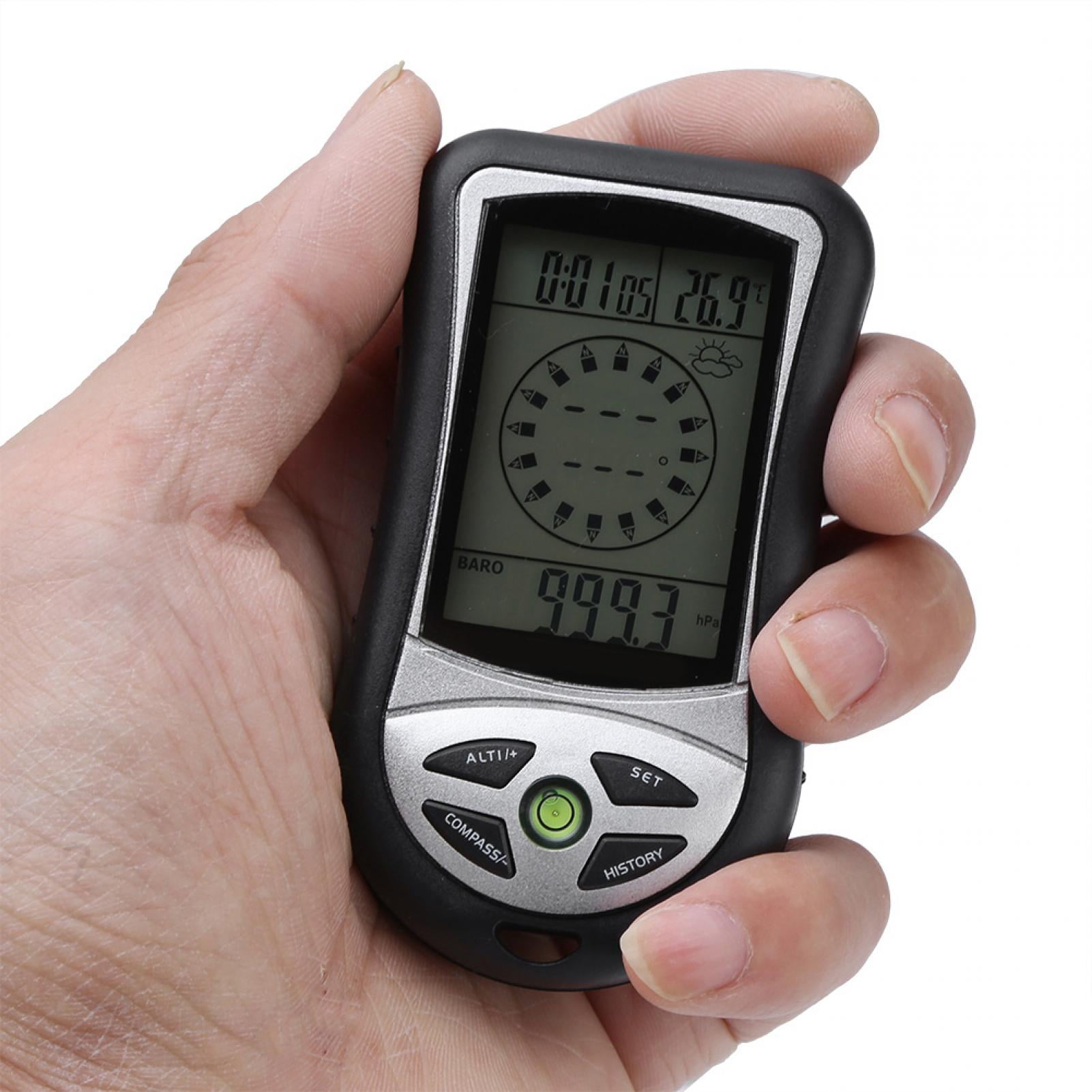 Digital Electronic Navigation Digital Altimeter Black Multi Function Digital Altimeter Barometer