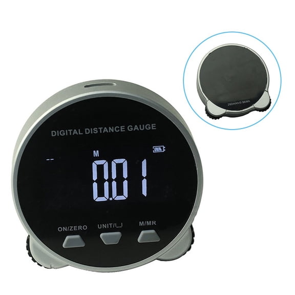 Digital Electronic Ruler with LCD Display,Type-C Rechargeable Portable Distance Meter, for Straight Line and Curve Measurement, 0-199.999m Range