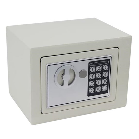 Digital Electronic Safe Box Small Home Office Security Safe with Digital Lock Wall Cabinet Safe for Jewelry Money Gun Valuables,Solid Steel Free Gift with 4 Batteries (White)