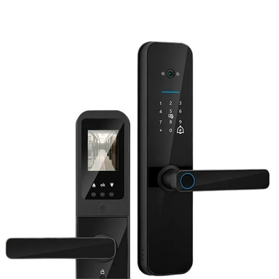Digital Electronic Smart Door Lock With Biometric Camera Fingerprint Smart Card Password Key Unlock ,Easy Installation