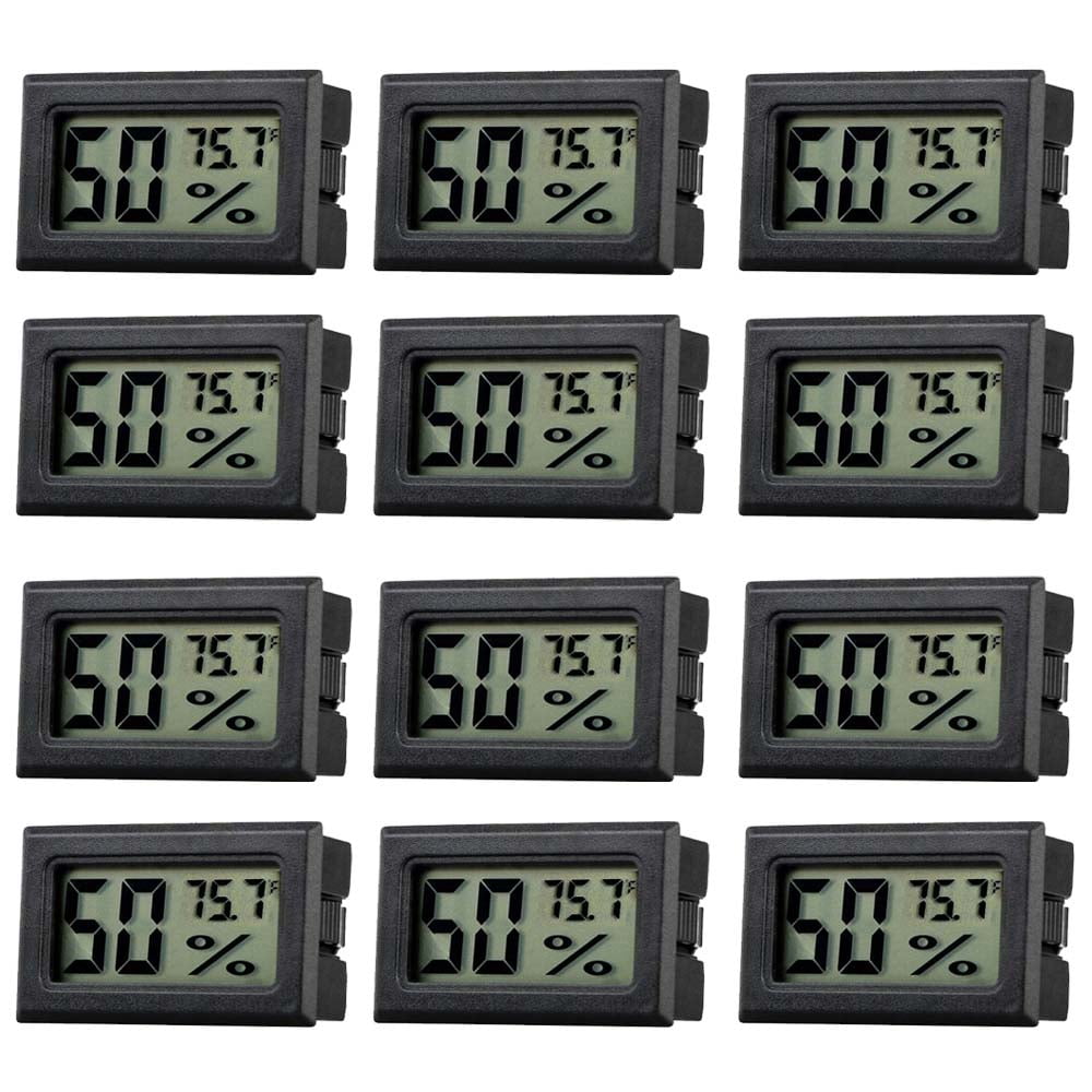 Digital Electronic Thermometer Hygrometer, Mini Fahrenheit (℉) LCD Display 12PCS