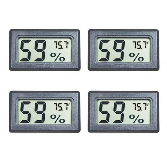 Digital Electronic Thermometer Hygrometer, Mini Fahrenheit (℉) LCD Display 4PCS