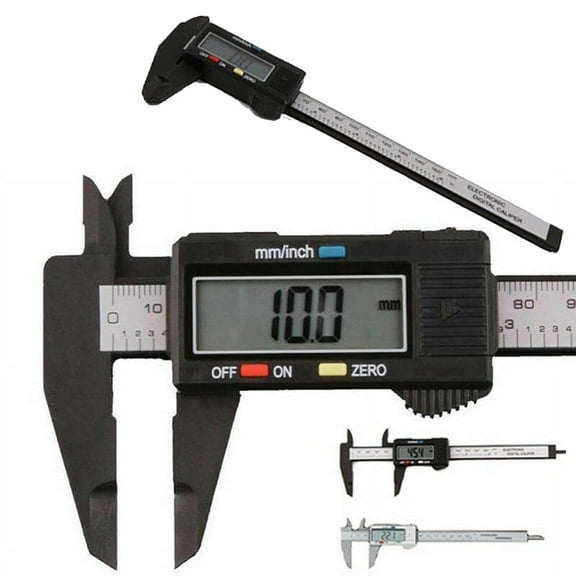 Digital Electronic Vernier Caliper, 6-Inch Carbon Fiber Composite Micrometer with Large LCD Display for Metric/Inch Measurements