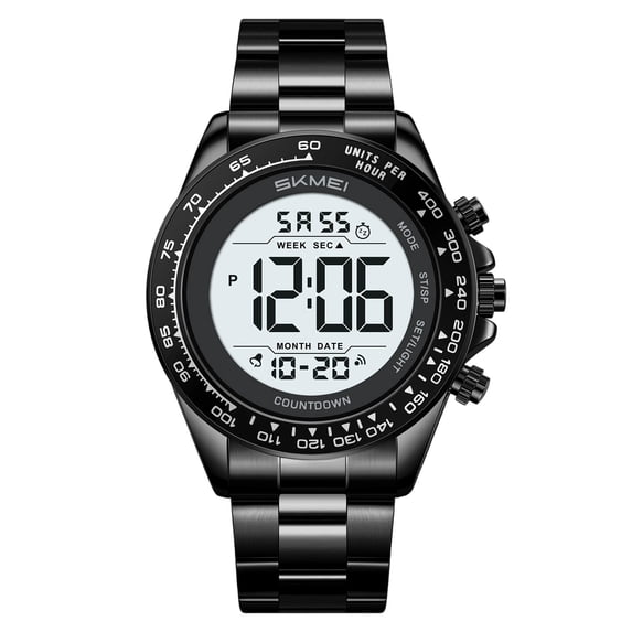 Digital Electronic Watch Multifunctional Waterproof Wristwatch with Alarm Stopwatch Backlight Date for Men Women Daily Casual Wear