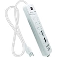 thumbnail image 1 of Digital Energy 15 Foot Long Extension Cord 3500 Joules 10 Outlet Surge Protector Power Strip, Two USB Charging Ports, Coaxial, Phone Protection, ETL Listed, 1 of 5