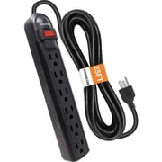 Digital Energy DSS5-1013-Blk 6-Outlet Surge Protector Power Strip with 25-Foot Cord and Switch, Black