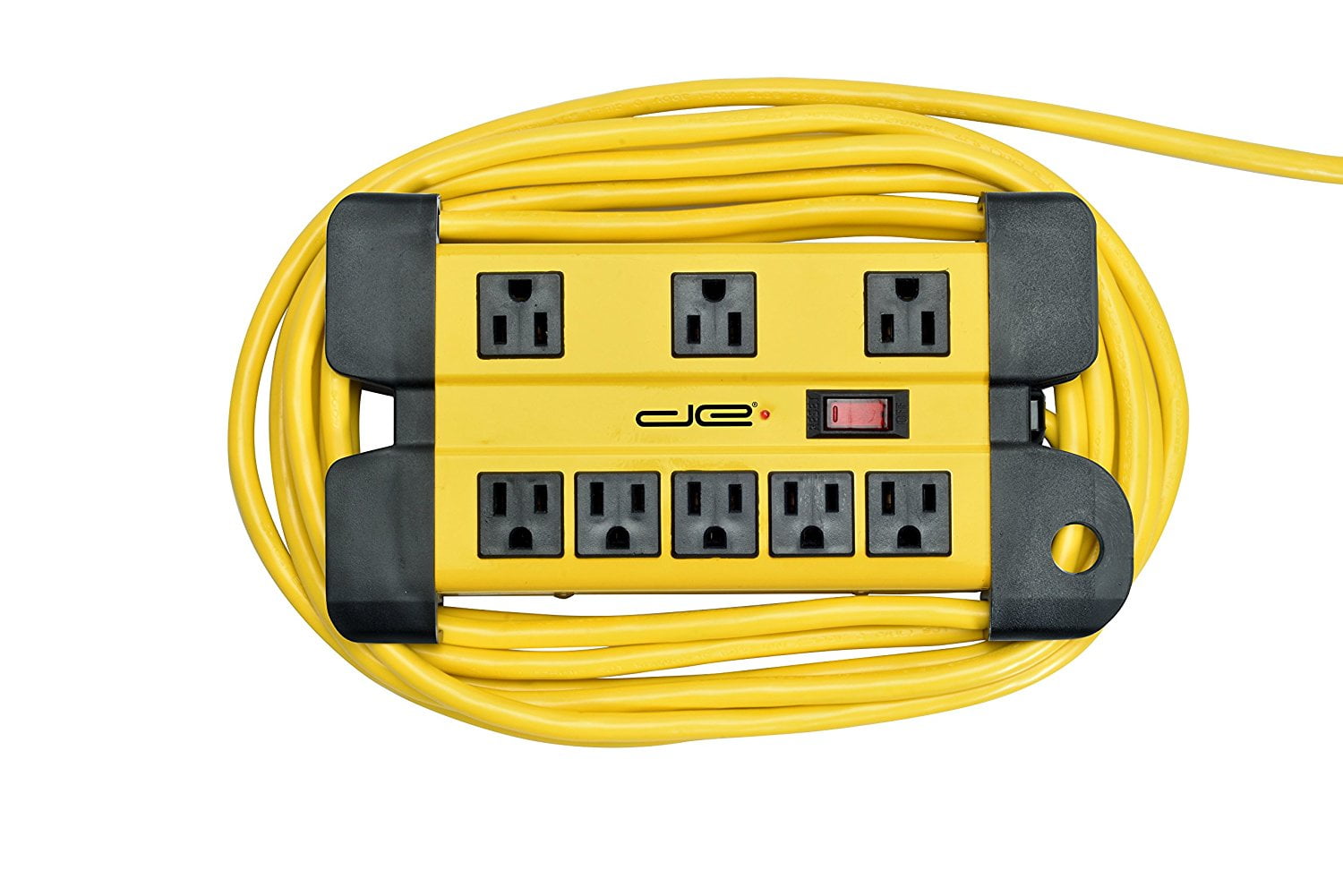 Digital Energy DSS51014YLW 8Outlet HeavyDuty Metal Surge Protector