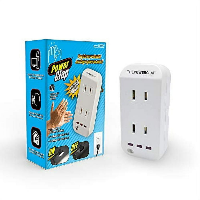 Power Hands, Clapping Light Control Noise Detecting Wireless Wall Outlet  with a 3 Level Sensitivity Switch, Turns Appliances On/Off with Clapping  Sound Sensor