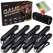 Digital Energy Wireless Game Show Buzzer System, 8 Player Quiz Game Set with Console Display and Handheld Controllers
