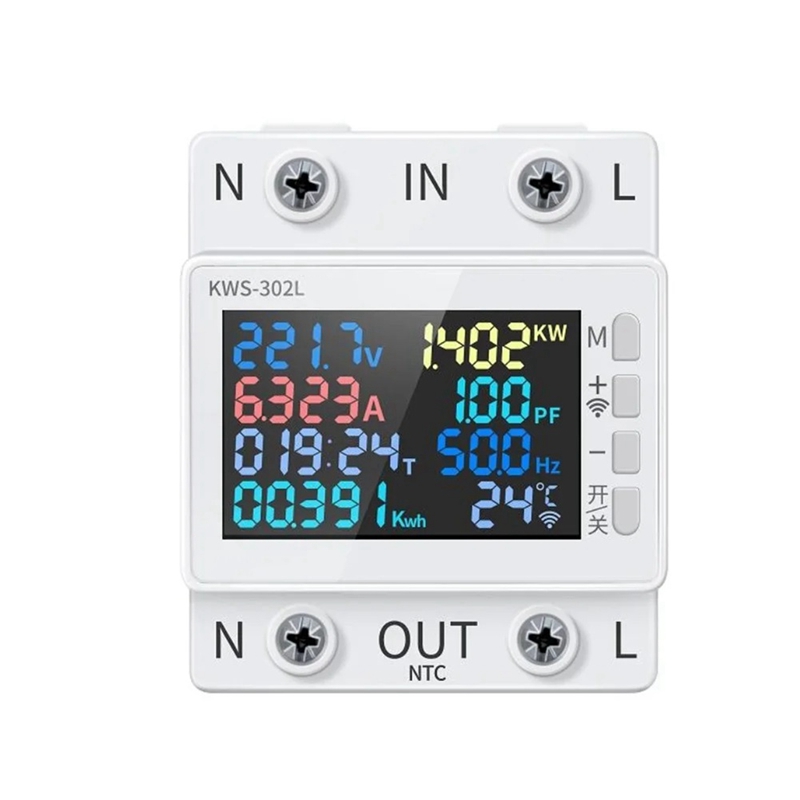 Digital Energy Meter Tester Electricity Usage Monitor AC 170V-270V Power Voltmeter Voltage Amps Watt Kwh Meter