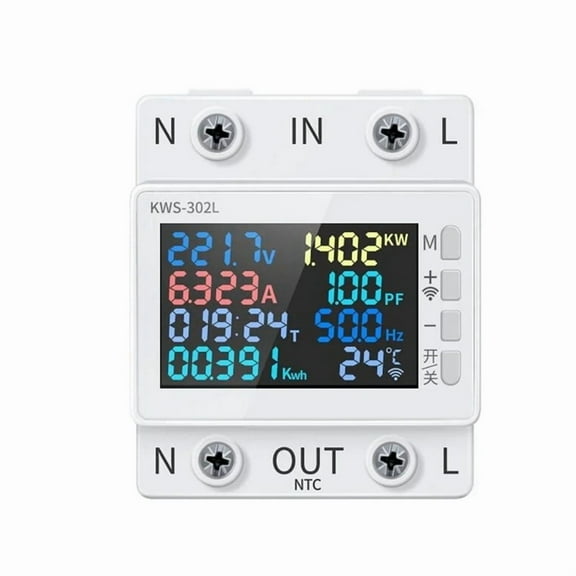 Digital Energy Meter Tester Electricity Usage Monitor AC 170V-270V Power Voltmeter Voltage Amps Watt Kwh Meter