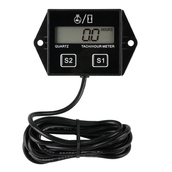 Digital Engine RPM Tachometer Hour Meter Gauge. For 2 and Stroke 4 Engines* M6W9