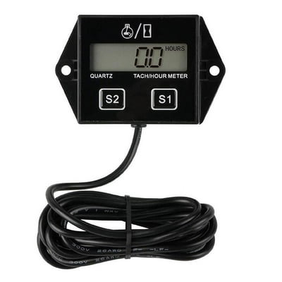 Digital Engine RPM Tachometer Hour Meter Gauge. For 2 and Stroke 4 Engines* M6W9