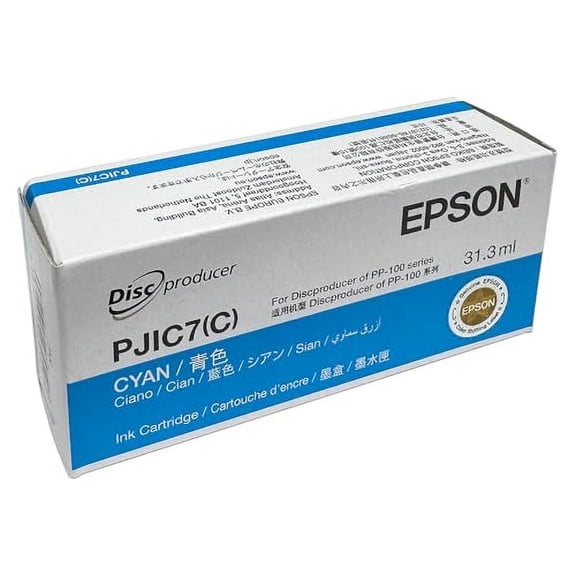 Digital Epson Cyan Ink Cartridge (1-Pack) for DiscProducer PP-100, PP-50, PP-100II, PP-100N, PP-100BD, PP-100AP in Retail Packaging