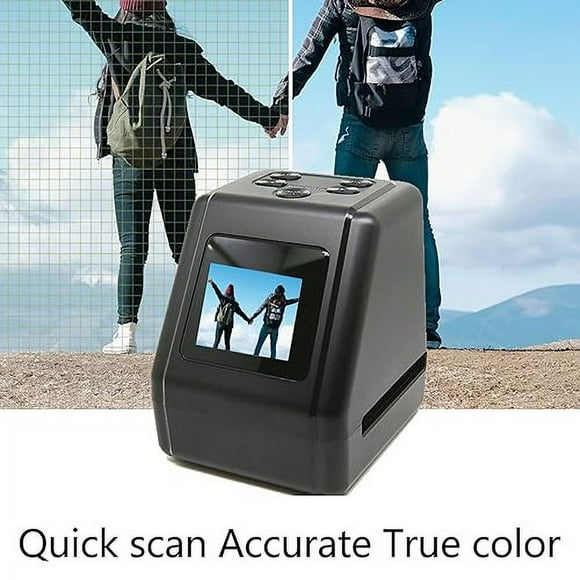 Digital Film & Slide Scanner, Converts 135, 110, 126KPK and Super 8mm Film/Slides/Negatives to 12MP JPG Digital JPG Photos, Film Negative Scanner with 2inch LCD Screen
