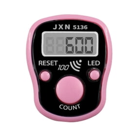Digital Finger Counter with LED Display, Portable Ring Click Counter with Adjustable Strap, Battery Powered Tally Counter for Counting, Tracking & Events