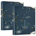 thumbnail image 1 of Digital Fireworks and Clock 12.4x10.6in PVC Round Ring Binders, 2-Pack, D-Ring 3-Hole, Metal Clip, 1 of 10