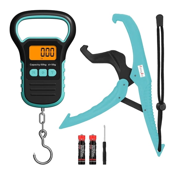 Digital Fishing Hanger Scale, Electronic Digital Luggage Scale, Fishing Postal Hook Scale, Backlit LCD Display, 110 lb/50 kg