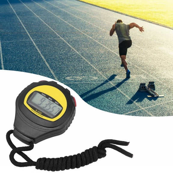 Digital Fitness Sport Stopwatch Timer Big Screen Handheld Waterproof Track Timepiece 2.9x2.4 in / 7.4x6.2 cm