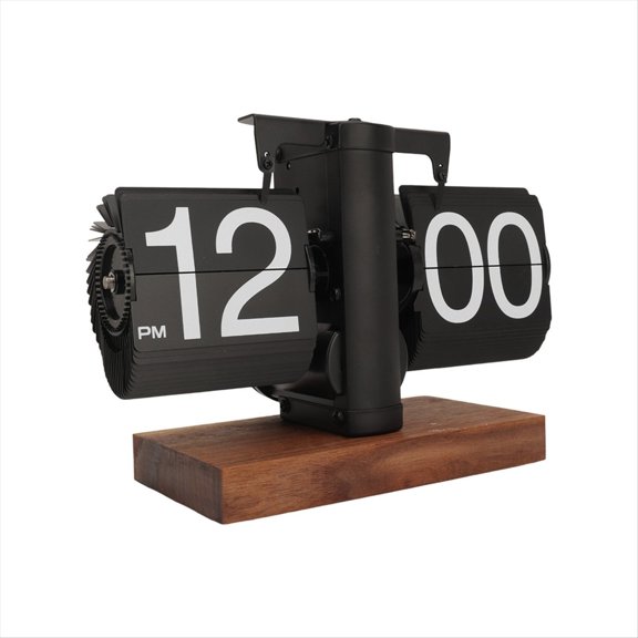 Digital Flip Down Clock Retro Automatic Turning Battery Operated Mechanical for Home Room Decoration